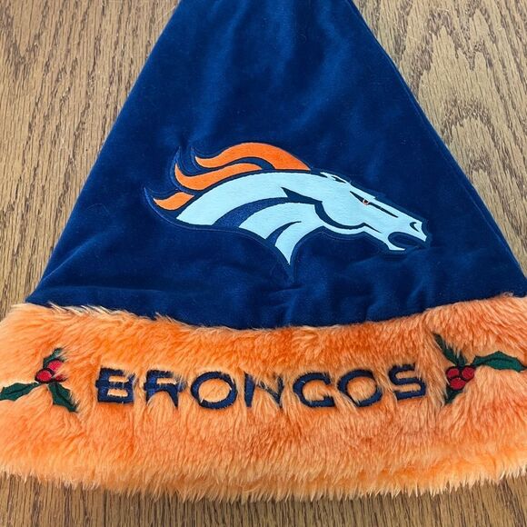 Denver Bronco Holiday Santa Hat - Picture 2 of 4